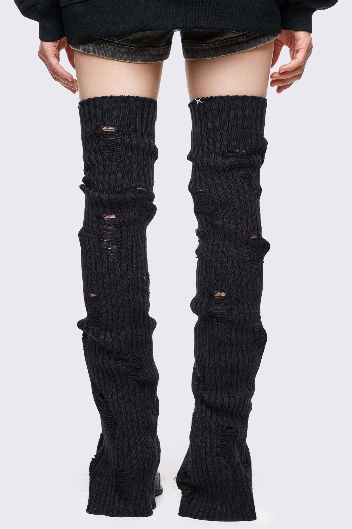 Torn Black Leg Warmers