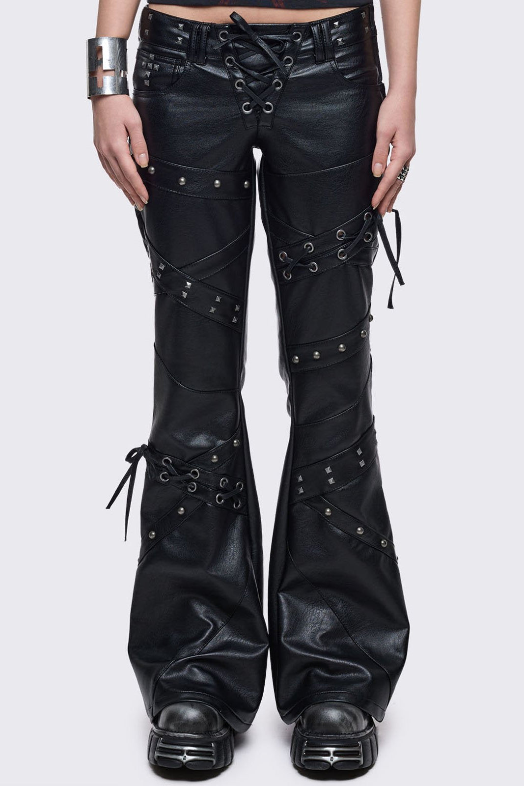 Vice Faux Leather Flared Pants