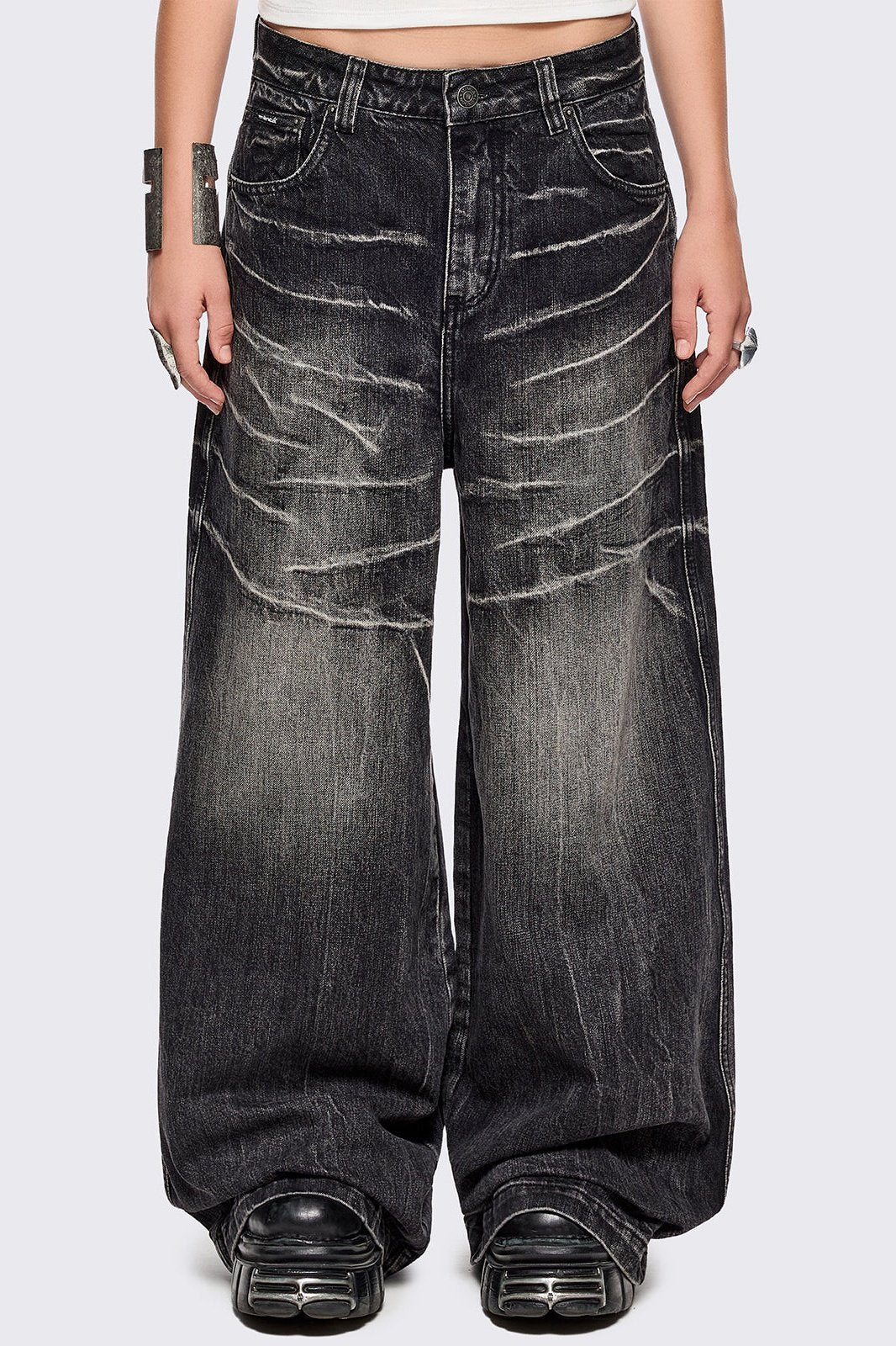 Volt Black Baggy Jeans