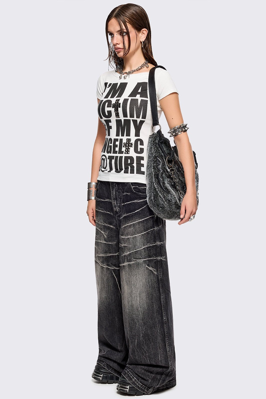 Volt Black Baggy Jeans
