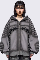 Vyre Grey Zip Up Hoodie