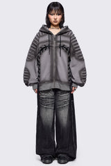 Vyre Grey Zip Up Hoodie