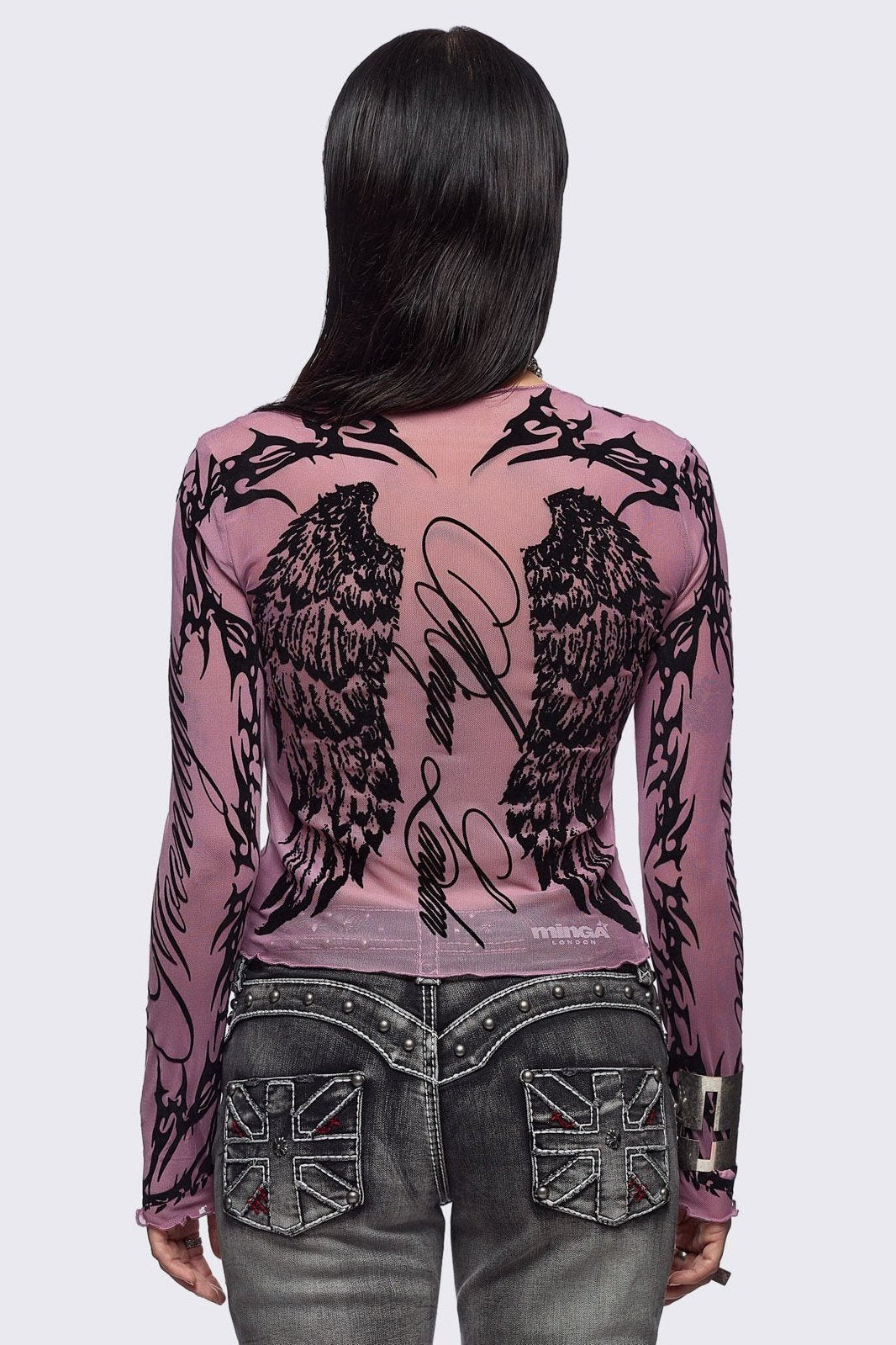 Wing It Pink Mesh Top