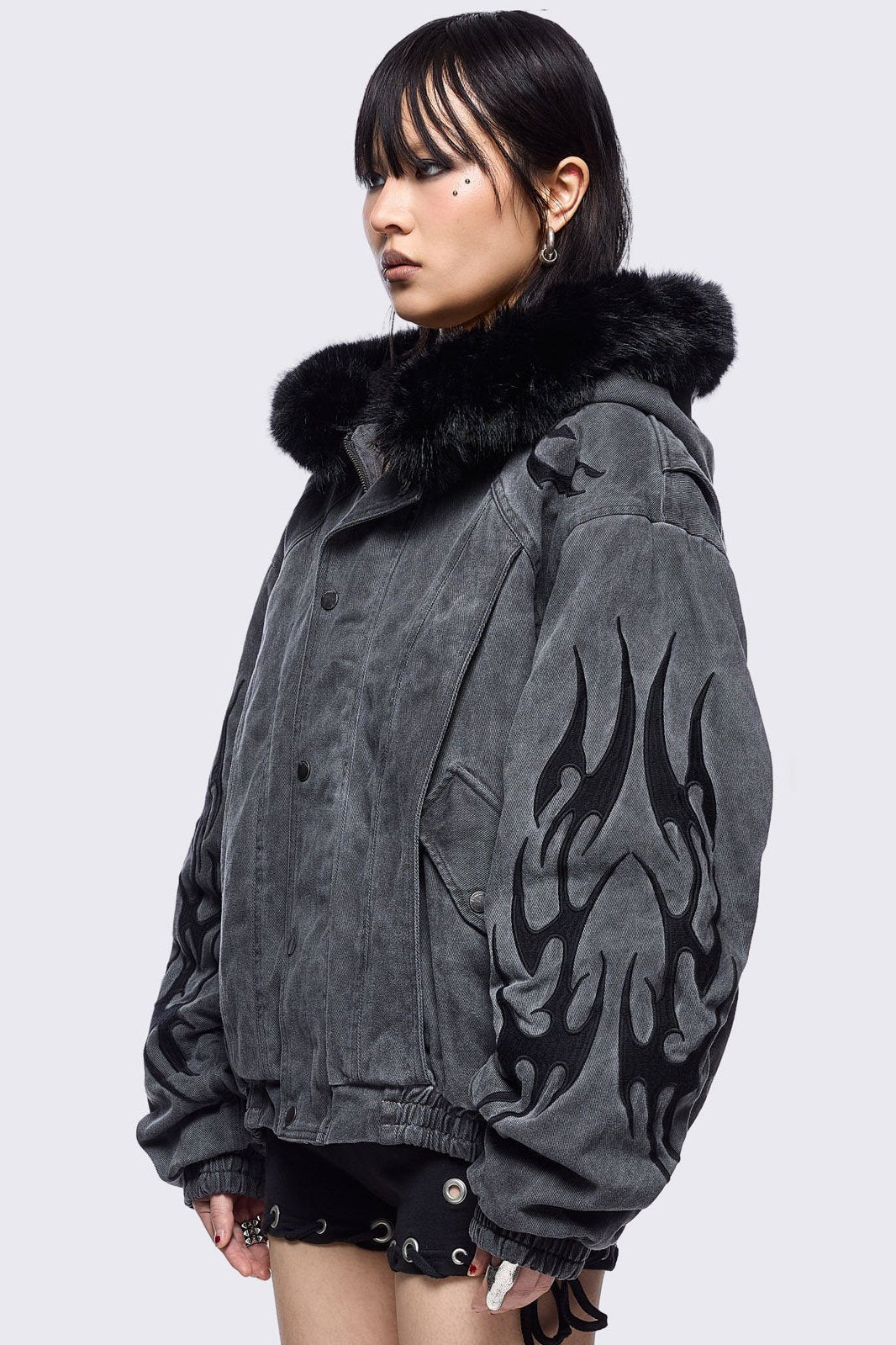 Wolf Embroidered Jacket